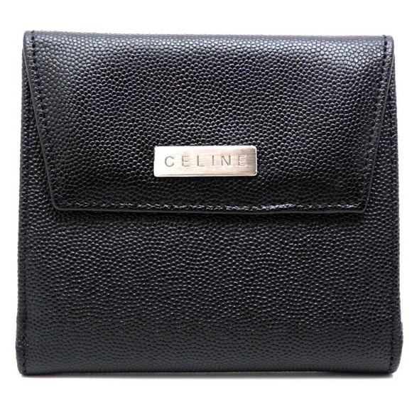 CELINE Accessories - Celine W Women's/Men's Bifold Wallet Grain Leather Black